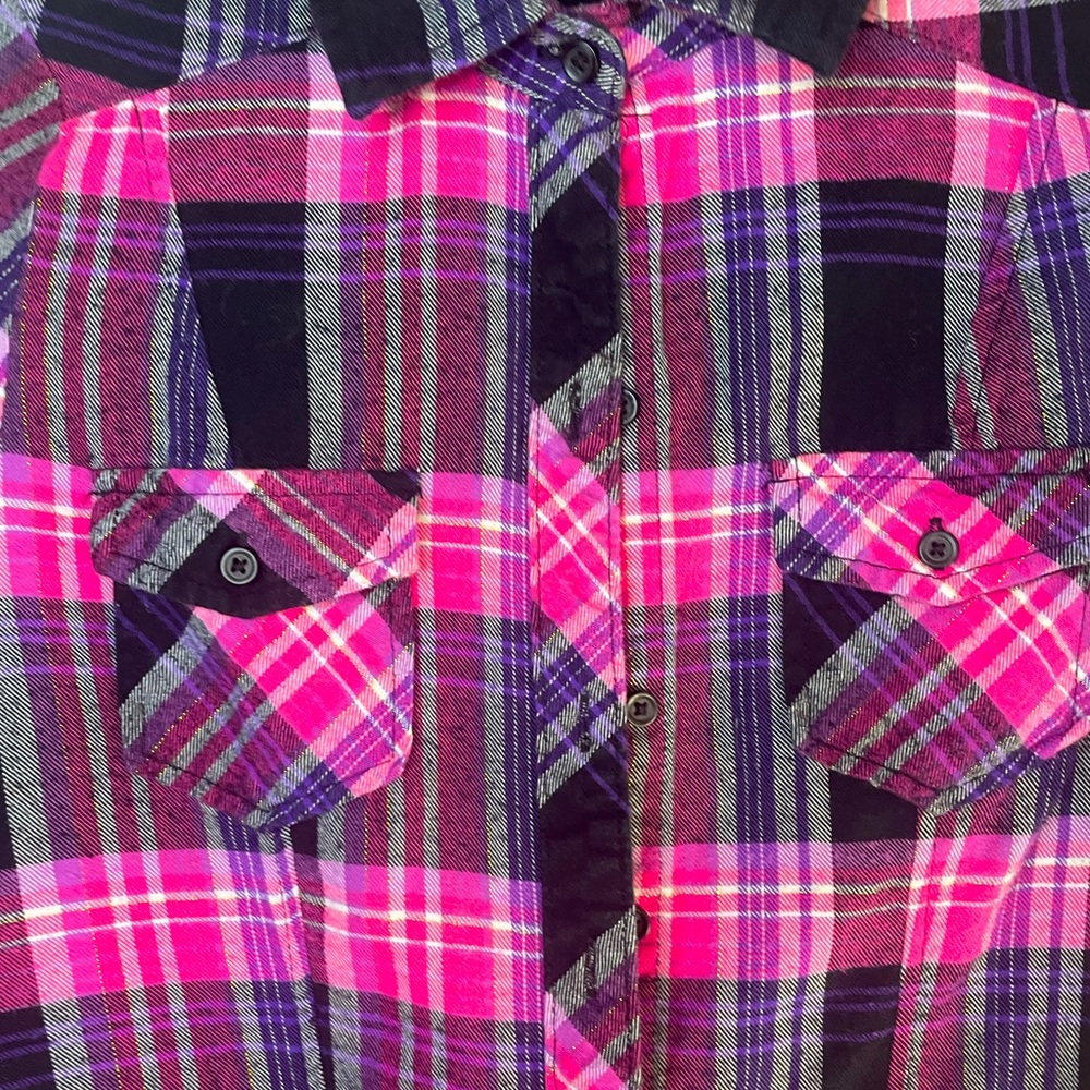 Itm 0053 George plaid button up shirt size XS - Picture 2 of 8